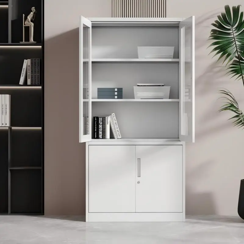 Four-Door Steel and Glass Filing Cabinet+Application Four-Door Steel and Glass Filing Cabinet+Application