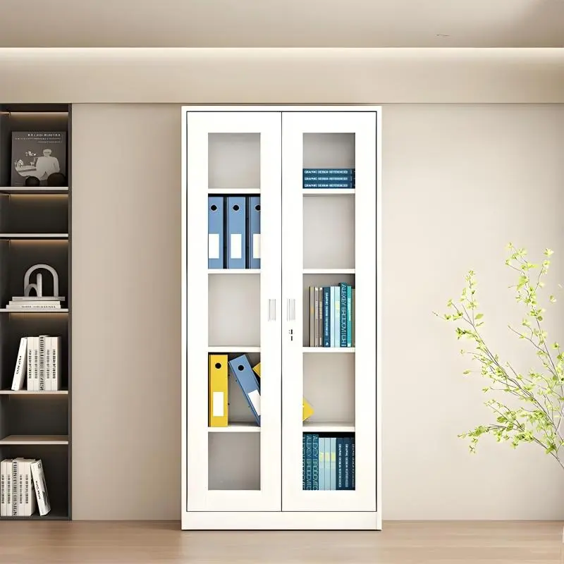 Steel Filing Cabinet with Swing Glass Door+Application Steel Filing Cabinet with Swing Glass Door+Application