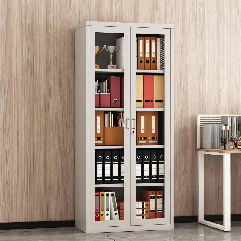 Steel Filing Cabinet with Swing Glass Door+Application Steel Filing Cabinet with Swing Glass Door+Application