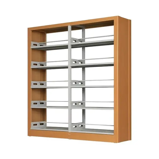 Double Sided Library Bookshelves+Detail Double Sided Library Bookshelves+Detail