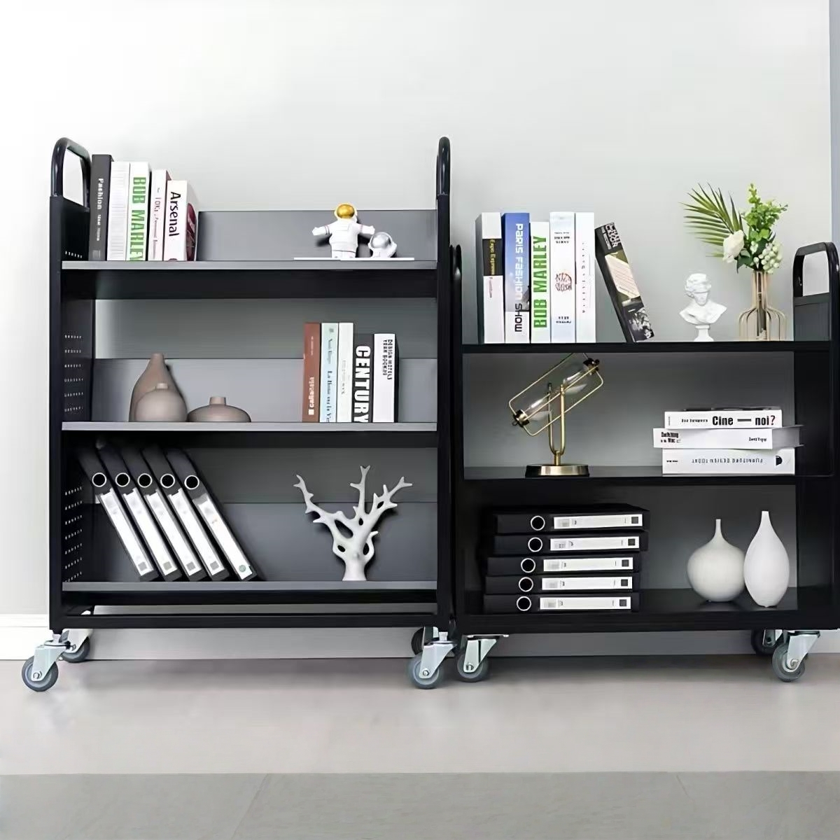 Library Storage Trolley+Application Library Storage Trolley+Application