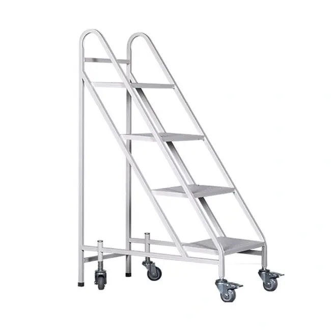 3-Step Steel Library Book Ladder+Detail 3-Step Steel Library Book Ladder+Detail