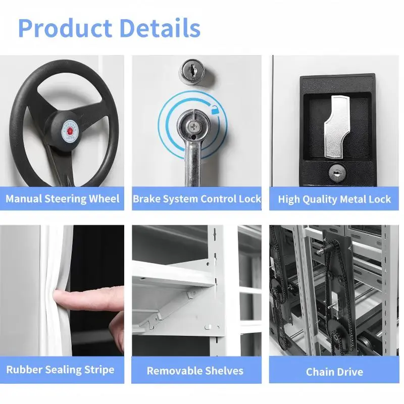  Hand-Cranked Intensive Filing Cabinet+Detail