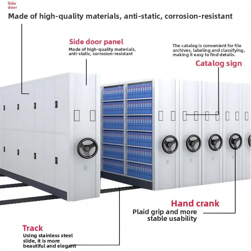 Electric Compact Mobile Filing Cabinet+Detail Electric Compact Mobile Filing Cabinet+Detail