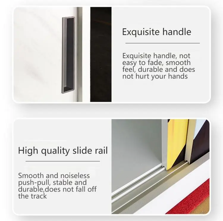 Sliding Door Printed Cabinet+detail Sliding Door Printed Cabinet+detail