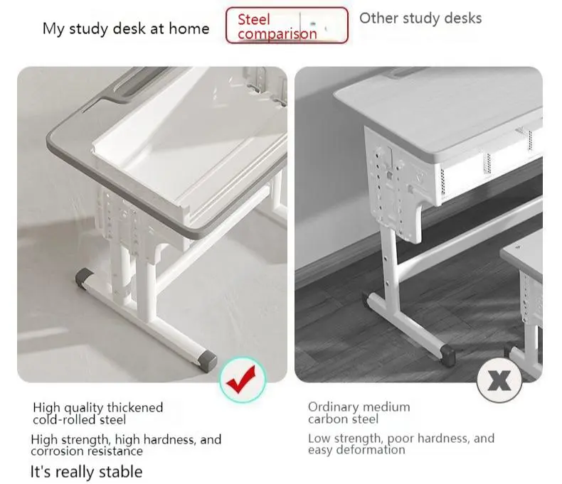Double Student Desk and Chair+detail
