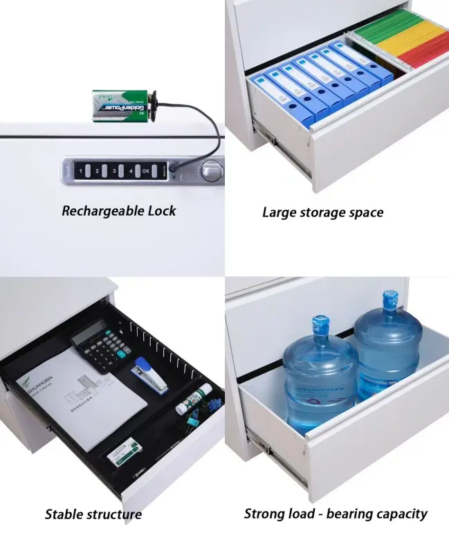 Code Lock 3-Drawer Steel Mobile Cabinet+Detail Code Lock 3-Drawer Steel Mobile Cabinet+Detail