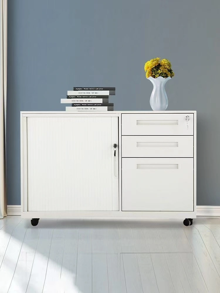  3-Drawer Mobile Cabinet with Tambour Door+Application