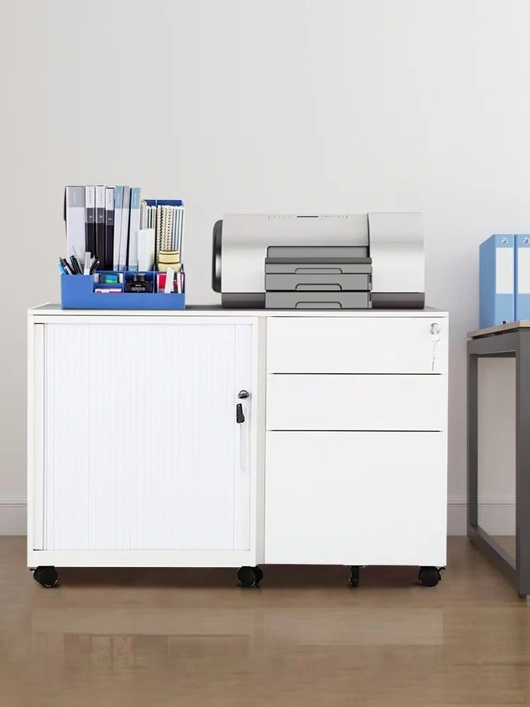  3-Drawer Mobile Cabinet with Tambour Door+Application