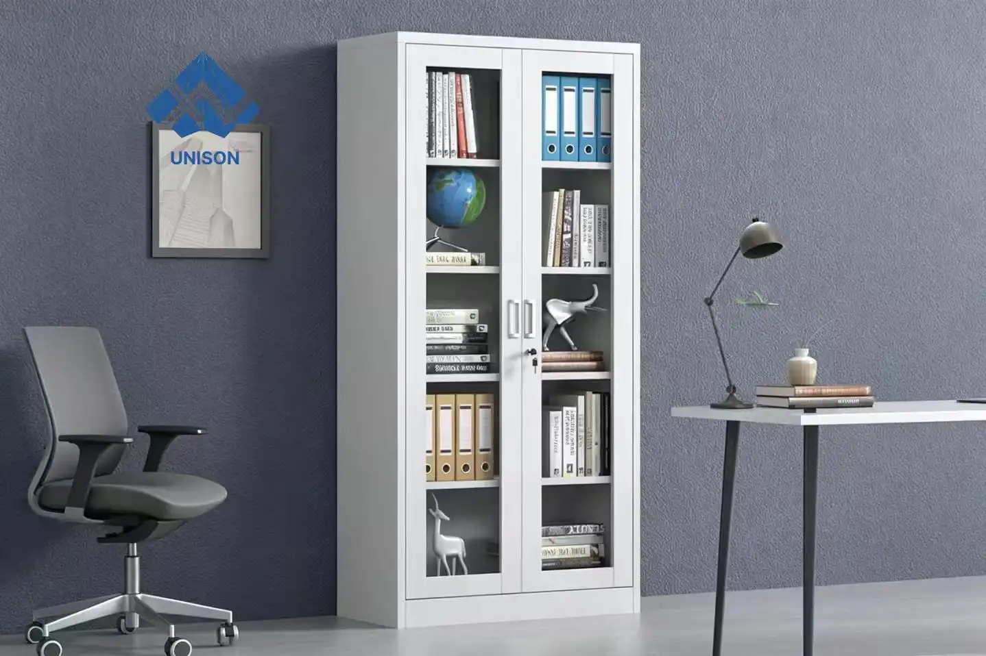 Swing door metal file cabinet