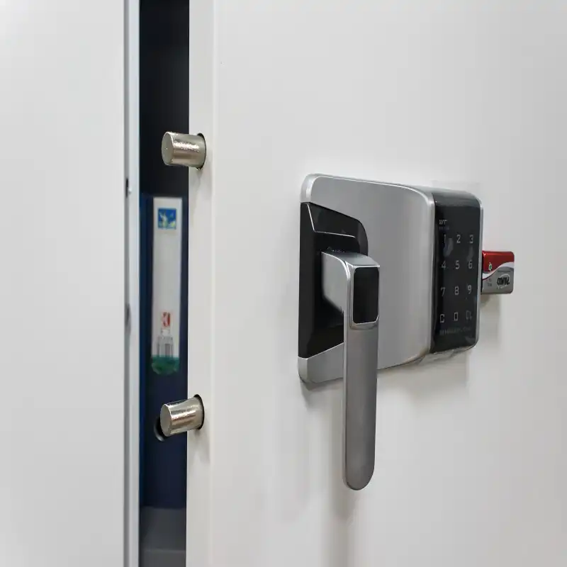 White Metal Combination Storage Cabinet