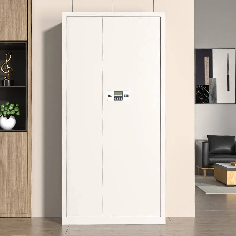 White Metal Combination Storage Cabinet