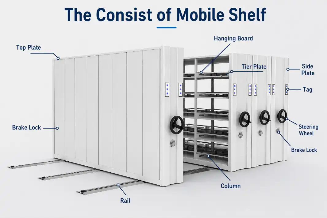 Electric Compact Mobile Filing Cabinet