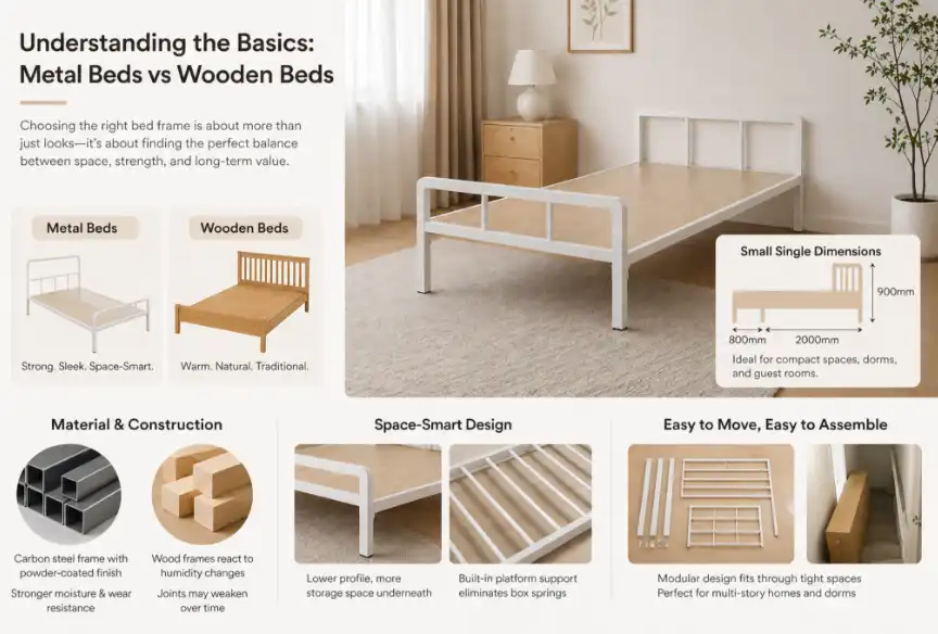 metal bed frame small single