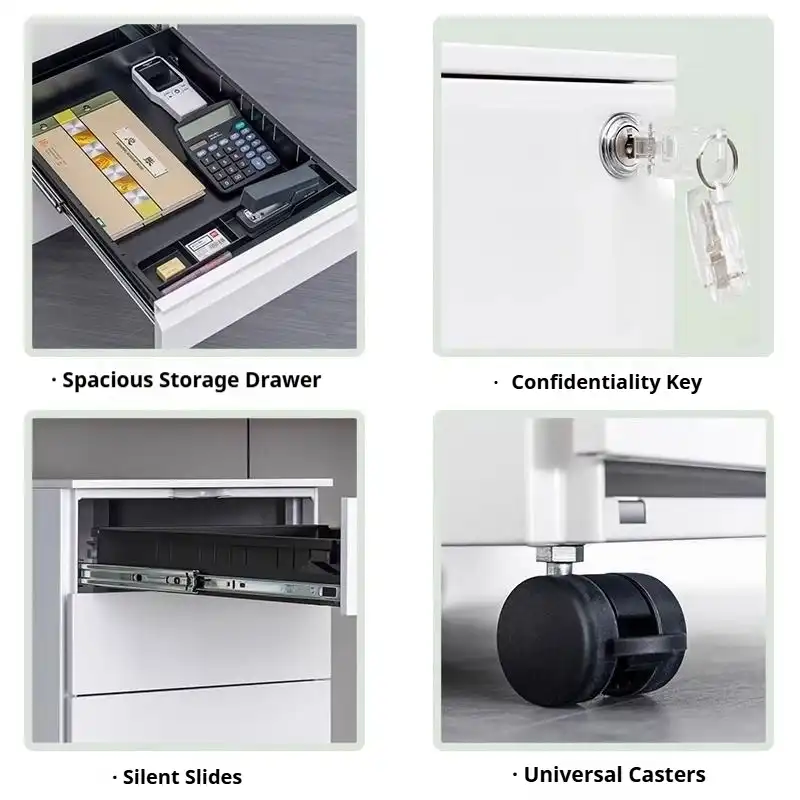 2-Drawer Steel Mobile File Cabinet