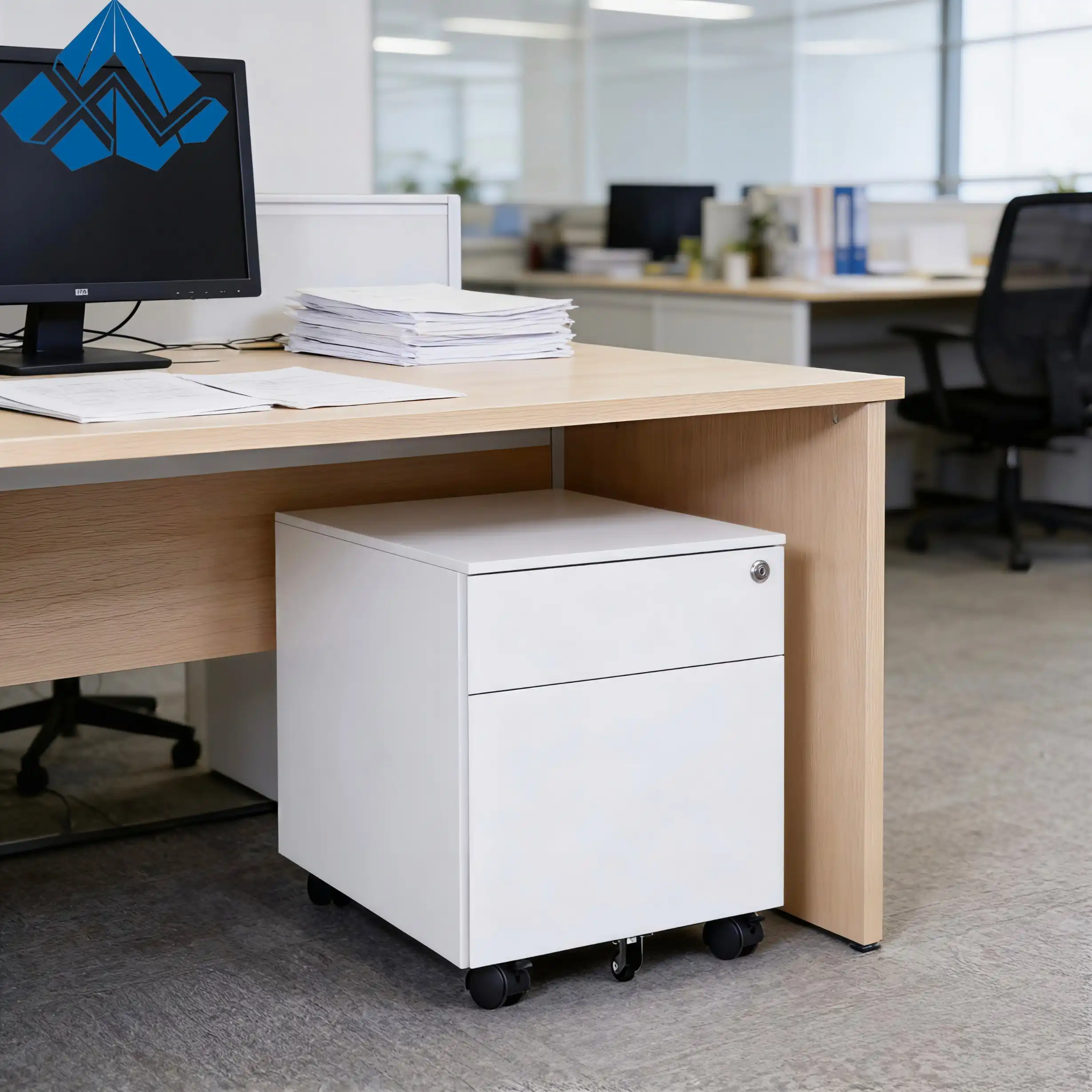 2-Drawer Steel Mobile File Cabinet