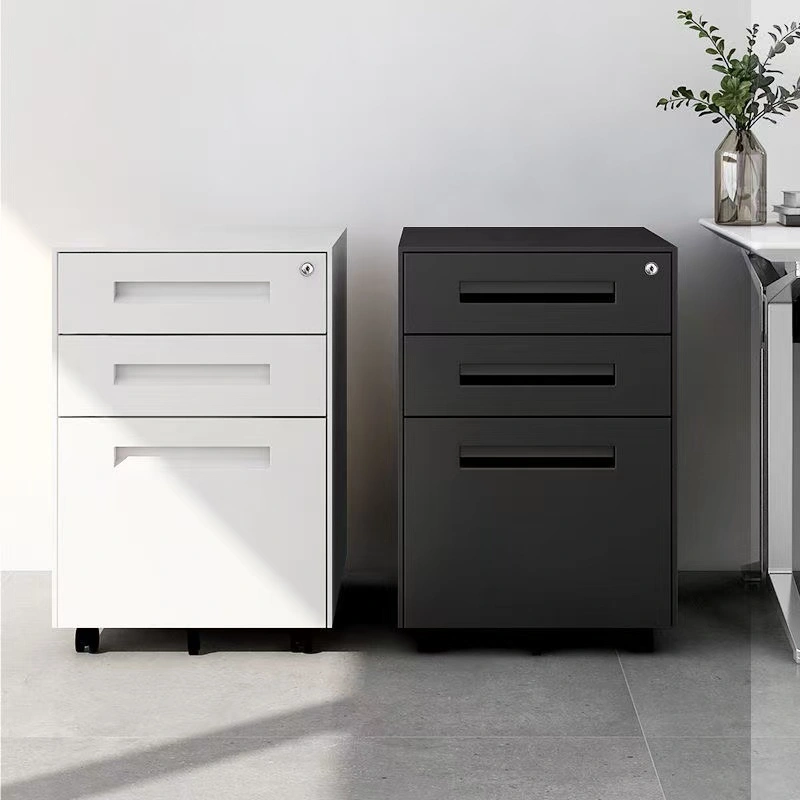 Filing Cabinets Three drawer filing cabinet with casters