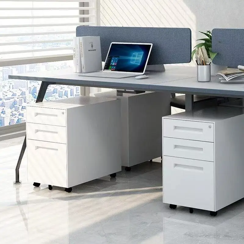 Three drawer filing cabinet with casters Three drawer filing cabinet with casters