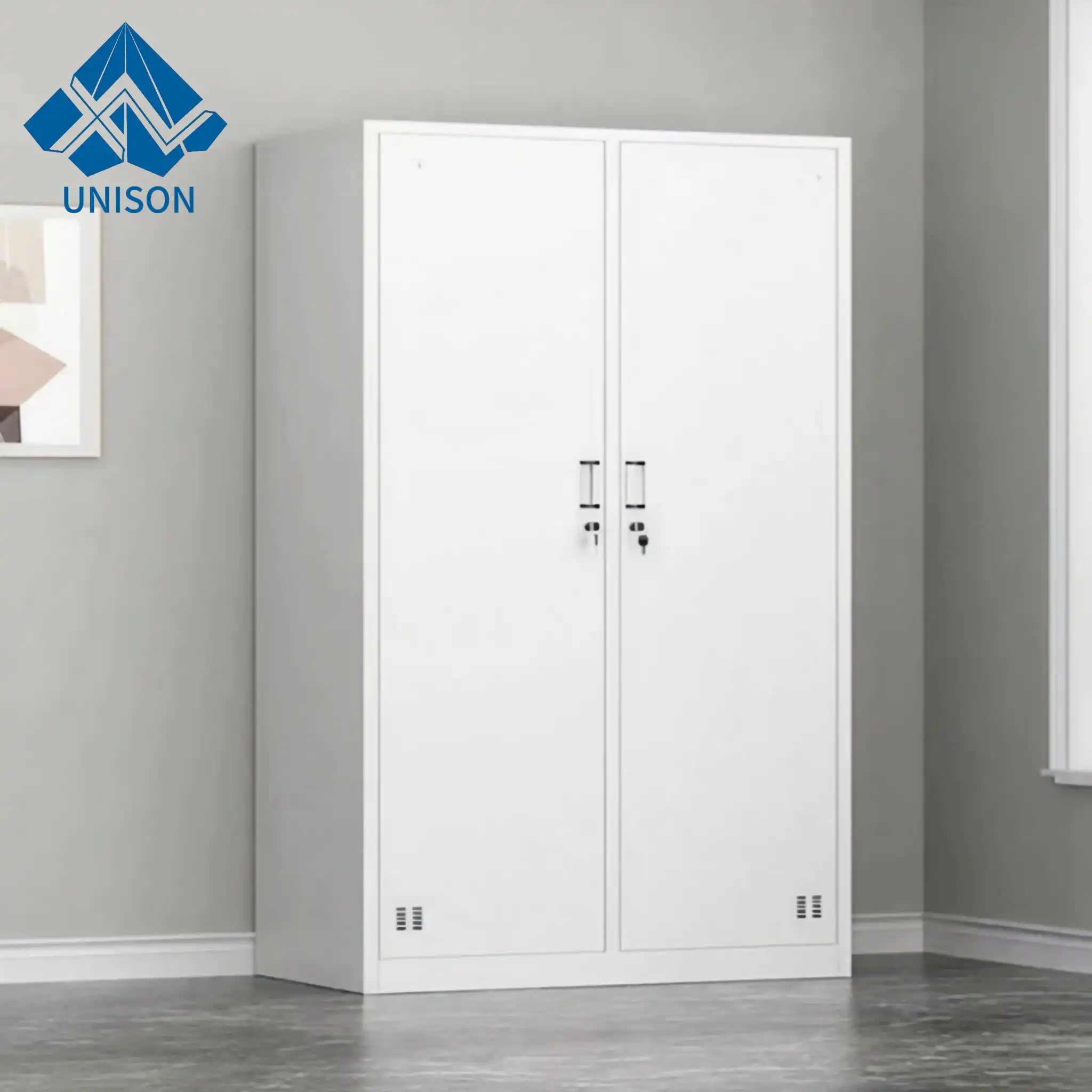 Double Swing Door Steel Wardrobe