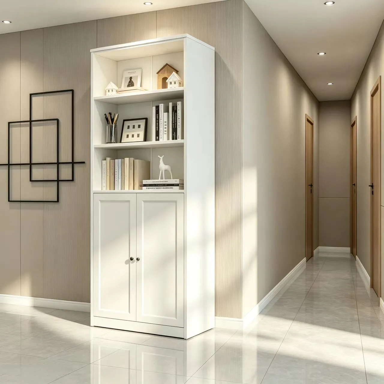 Double Door Storage Bookcase