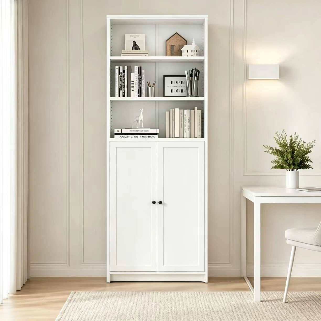 Double Door Storage Bookcase
