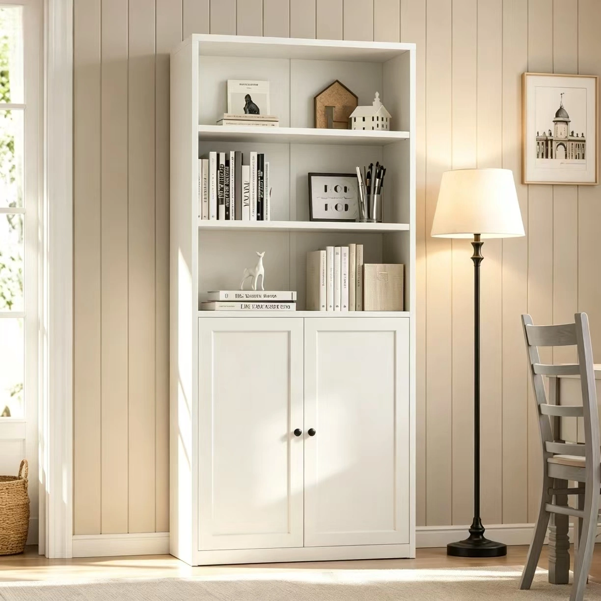 Double Door Storage Bookcase