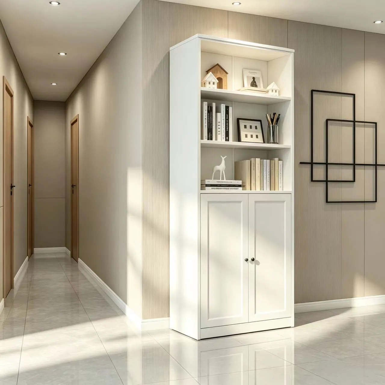 Double Door Storage Bookcase
