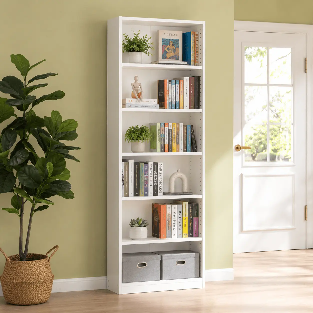 6-Tier Wide Tall Open Bookcase 6-Tier Wide Tall Open Bookcase
