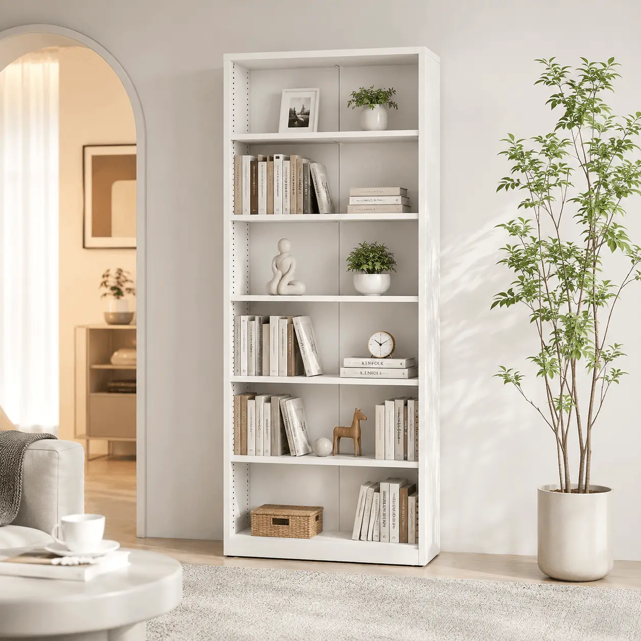 6-Tier Wide Tall Open Bookcase 6-Tier Wide Tall Open Bookcase