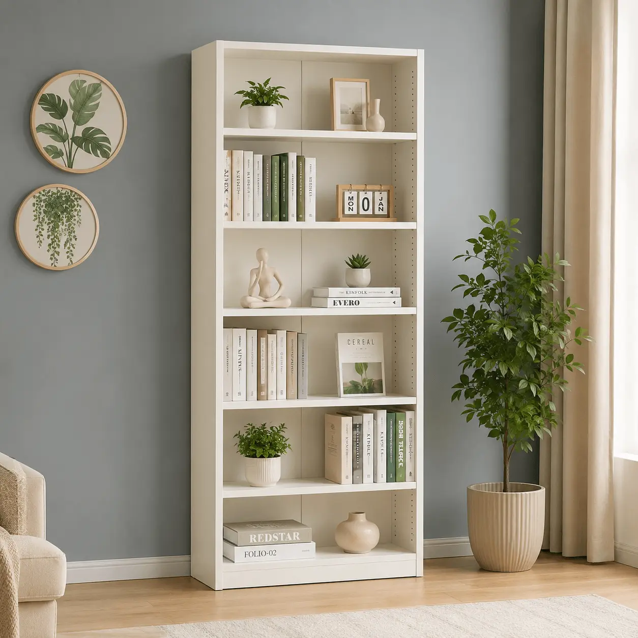 6-Tier Wide Tall Open Bookcase 6-Tier Wide Tall Open Bookcase
