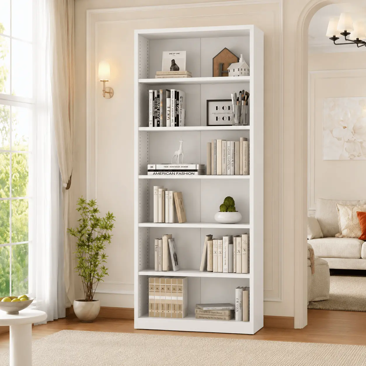 6-Tier Wide Tall Open Bookcase 6-Tier Wide Tall Open Bookcase