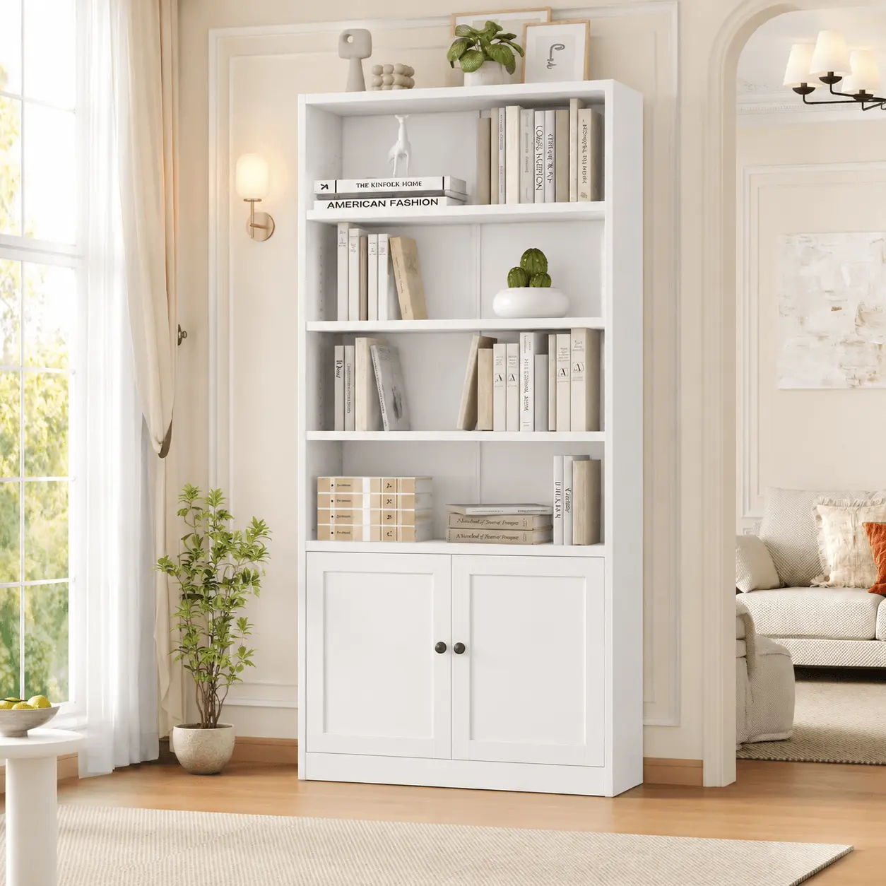 4‑Tier Double‑Door Low Bookcase 4‑Tier Double‑Door Low Bookcase