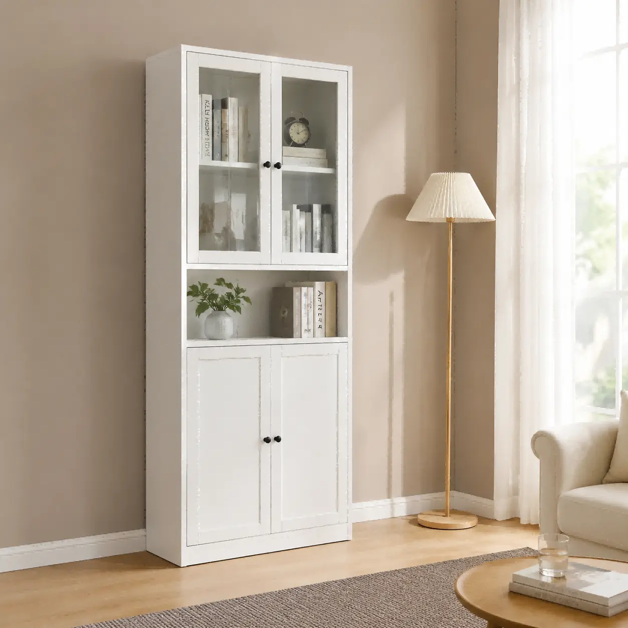 Steel Double Glass Door Bookcase Steel Double Glass Door Bookcase