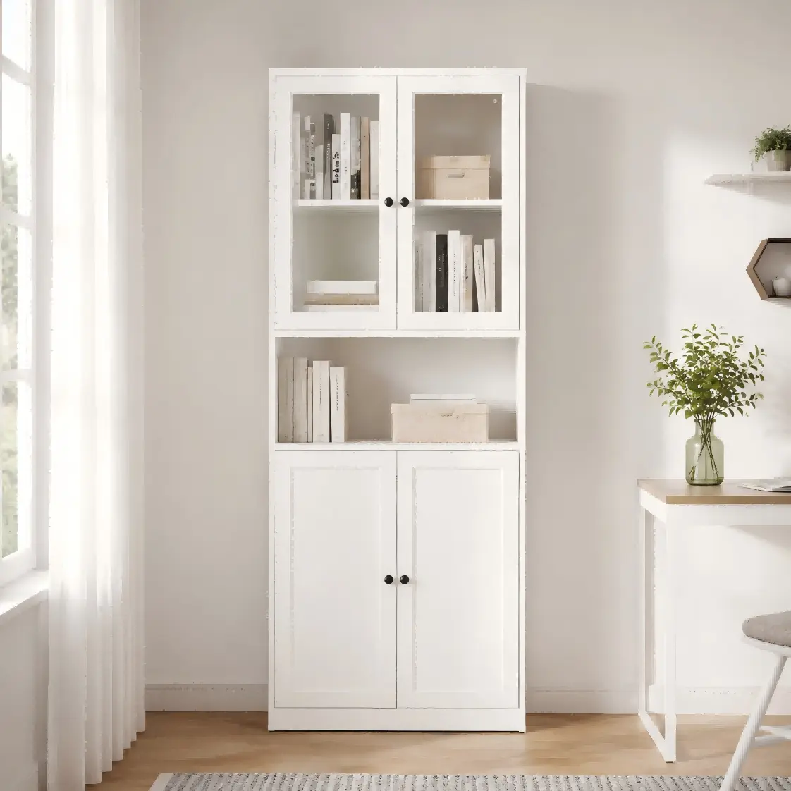 Steel Double Glass Door Bookcase Steel Double Glass Door Bookcase