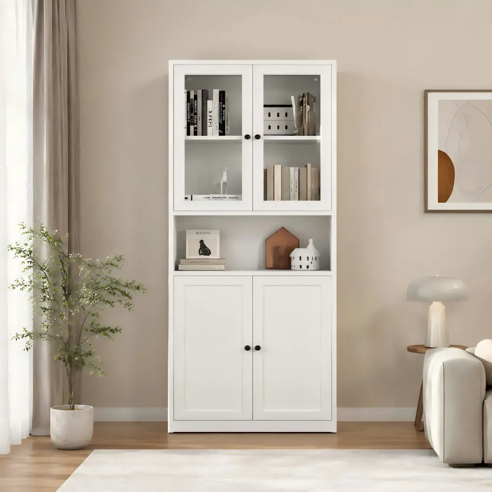 Steel Double Glass Door Bookcase Steel Double Glass Door Bookcase