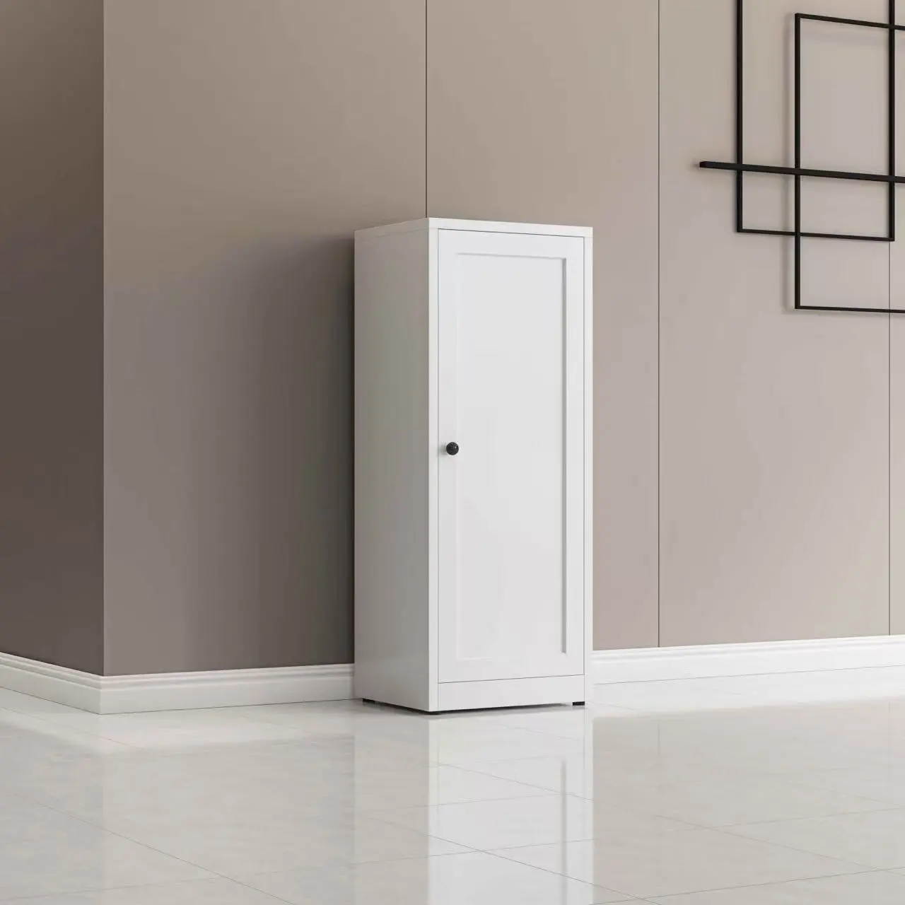 Single-door narrow-sided low cabinet