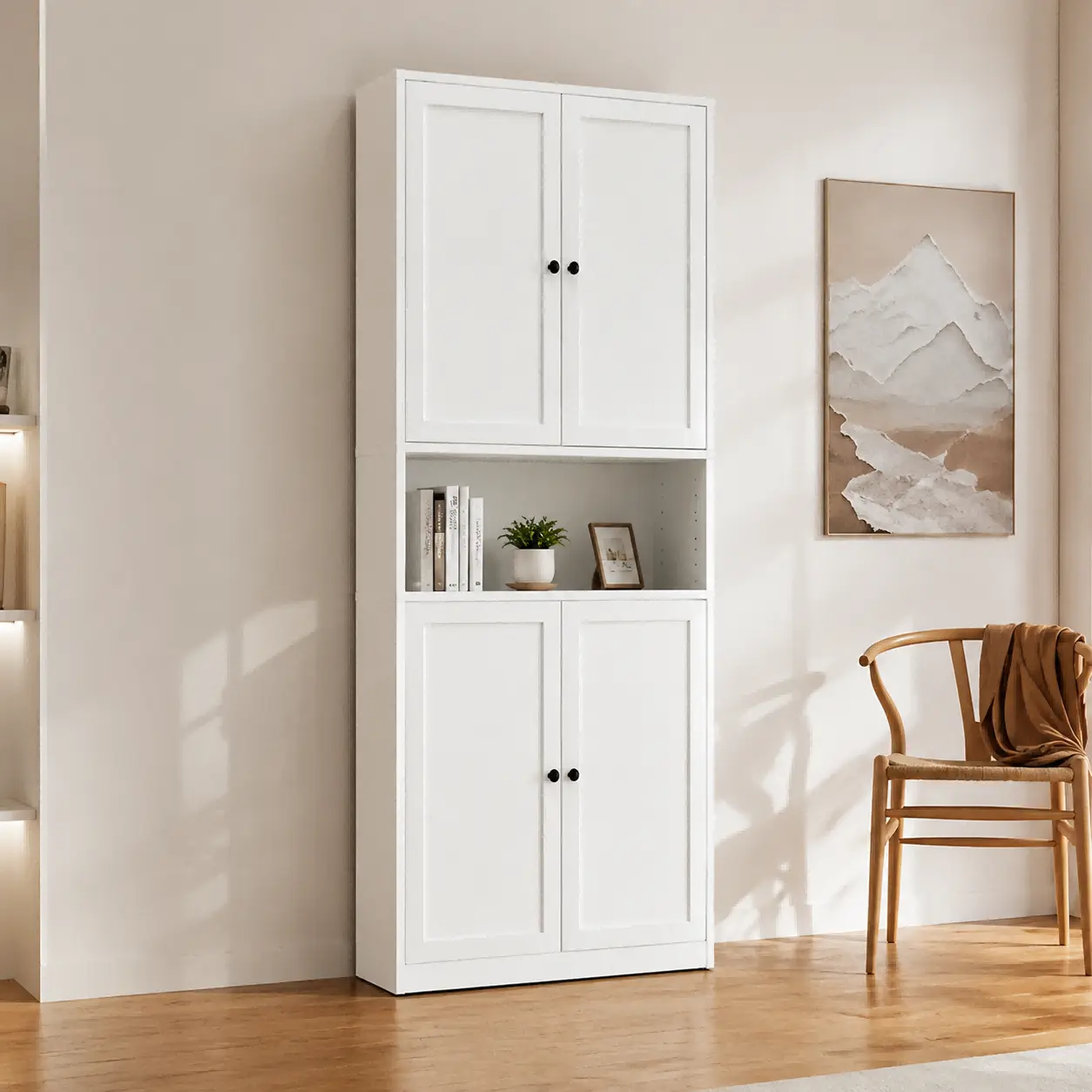 Double Solid Door Tall Steel Cabinet