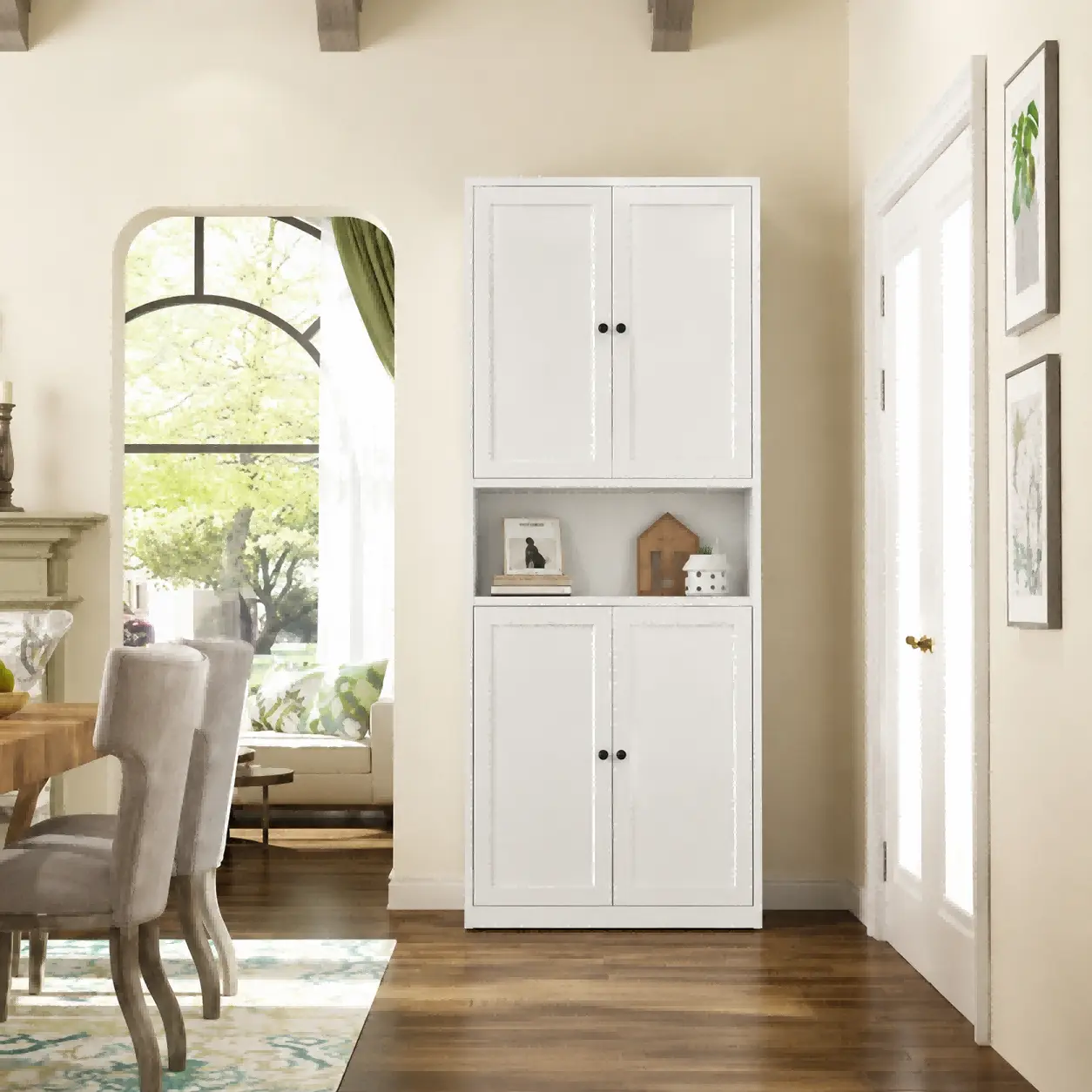 Double Solid Door Tall Steel Cabinet