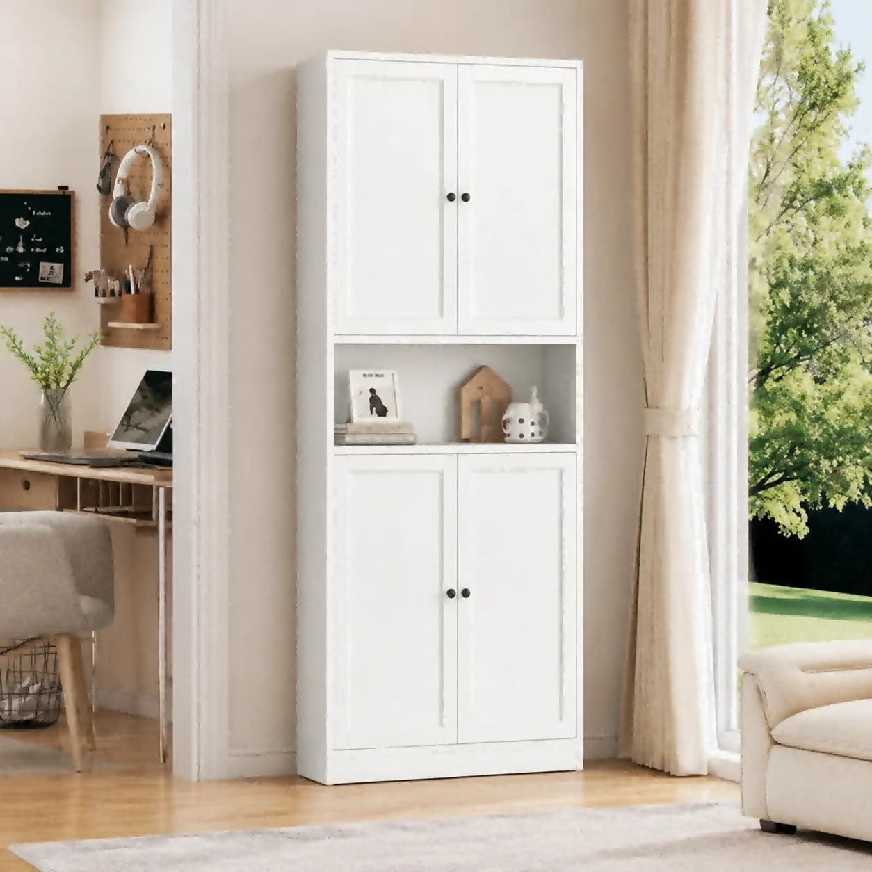 Double Solid Door Tall Steel Cabinet