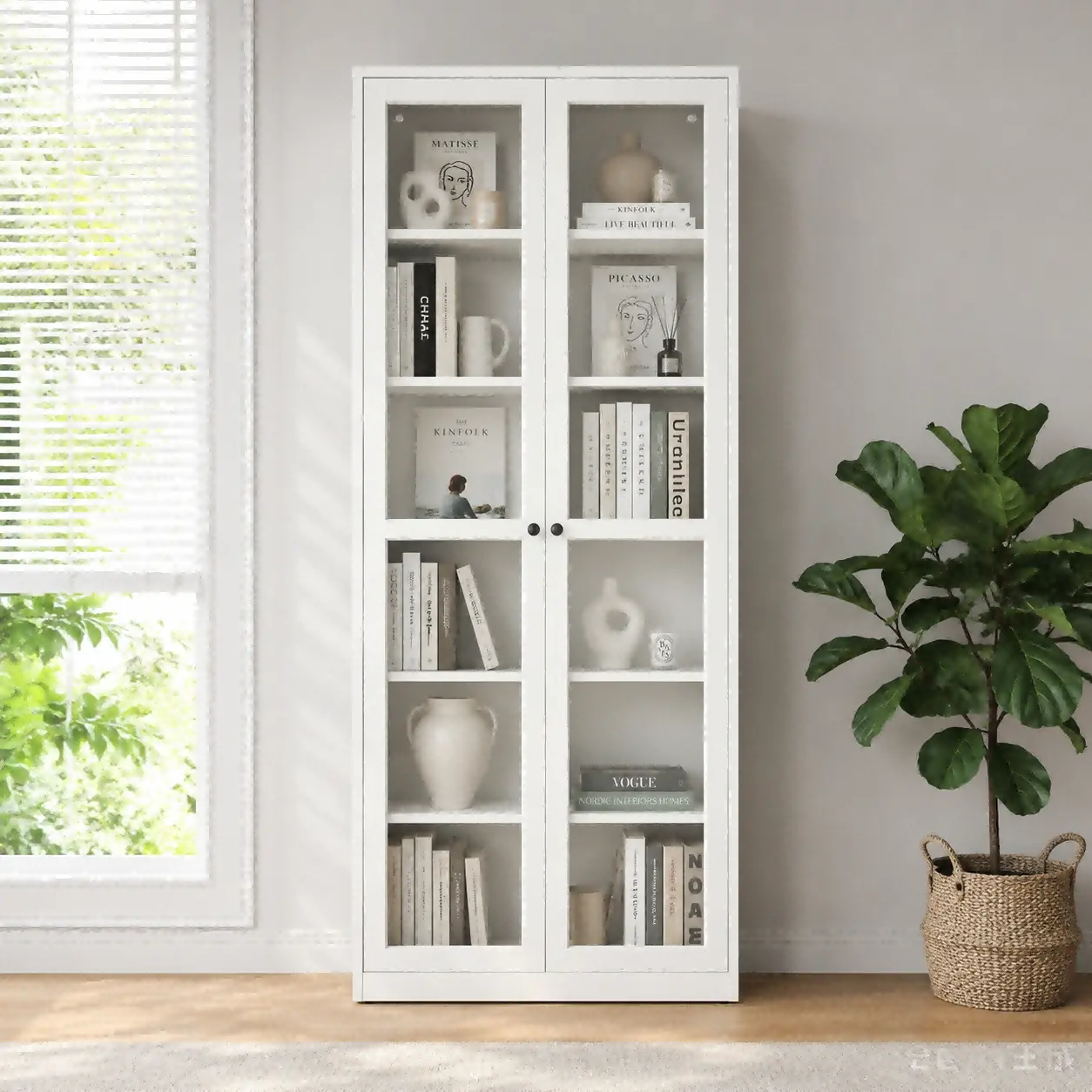 Full Glass Double Door Steel Cabinet Full Glass Double Door Steel Cabinet