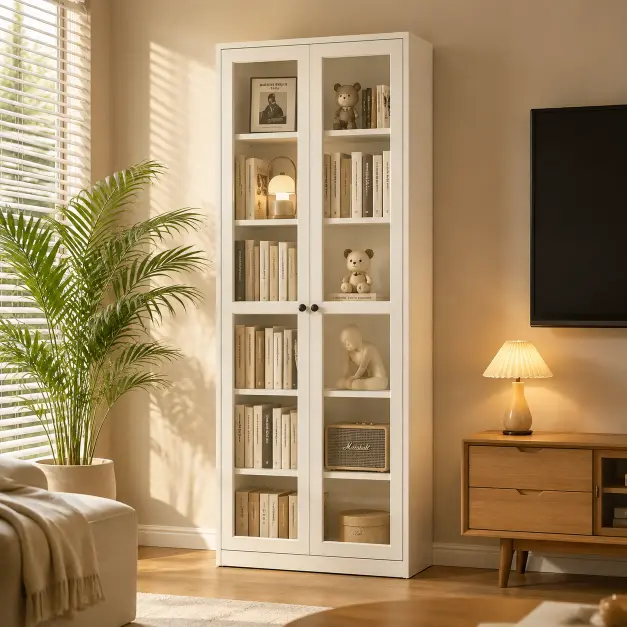 Full Glass Double Door Steel Cabinet Full Glass Double Door Steel Cabinet