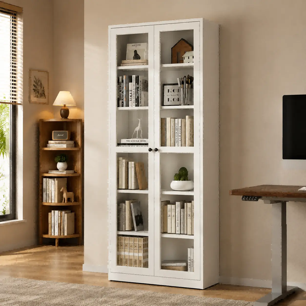 Full Glass Double Door Steel Cabinet Full Glass Double Door Steel Cabinet