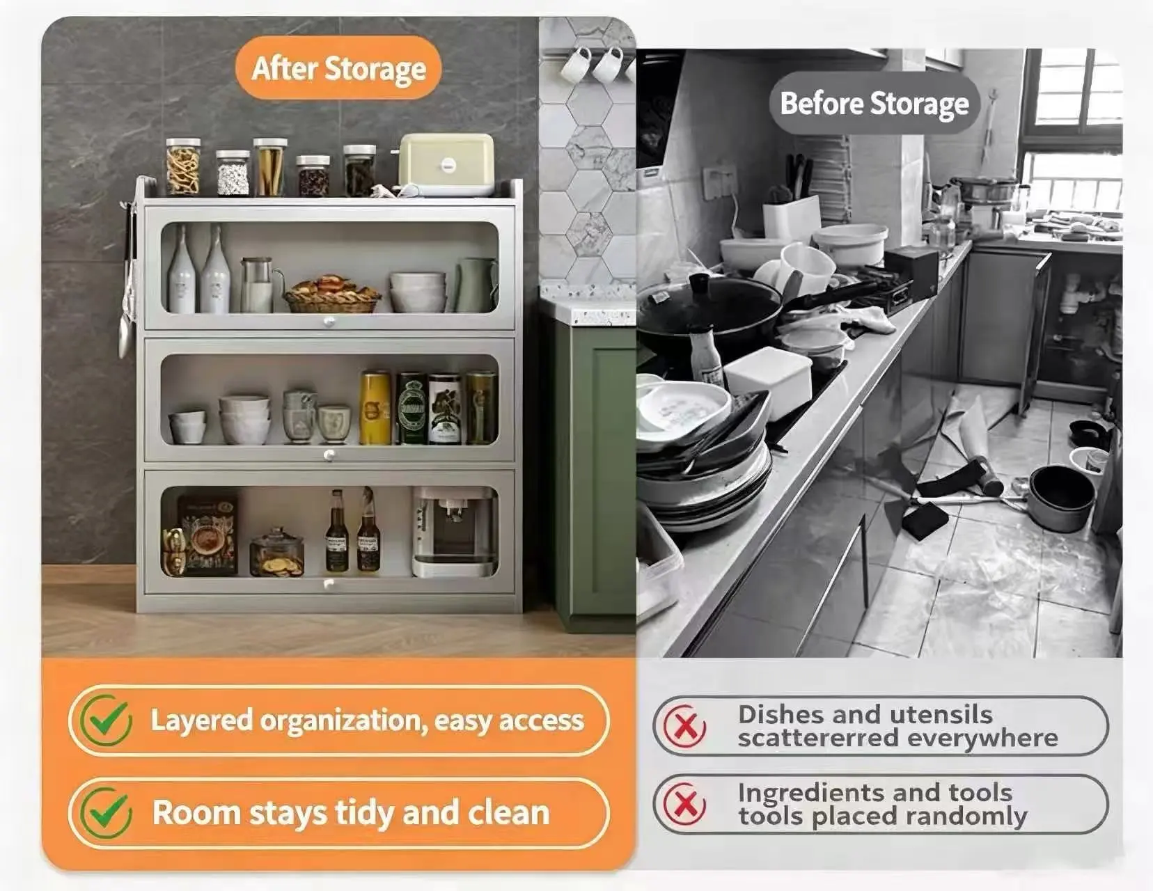 Stainless steel 3-door flip-top cabinet+Advantages Stainless steel 3-door flip-top cabinet+Advantages