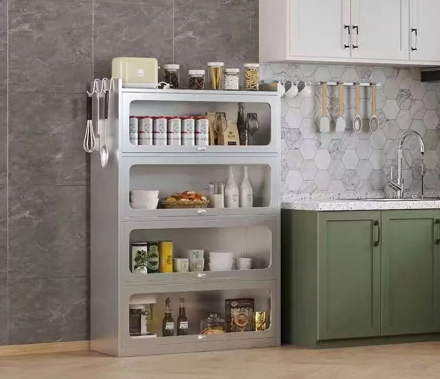 Stainless steel 4-door flip-top cabinet Stainless steel 4-door flip-top cabinet
