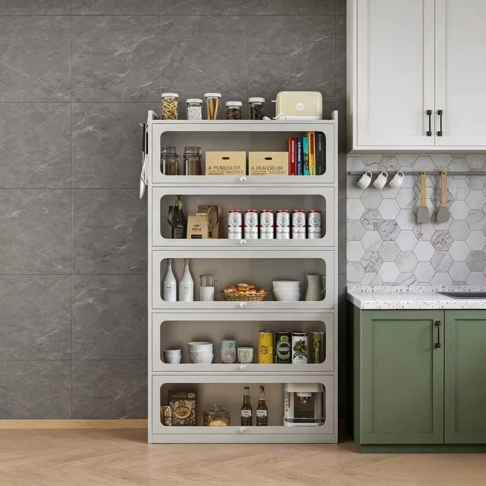 Stainless steel 5-door flip-top cabinet+Sence Image Stainless steel 5-door flip-top cabinet+Sence Image
