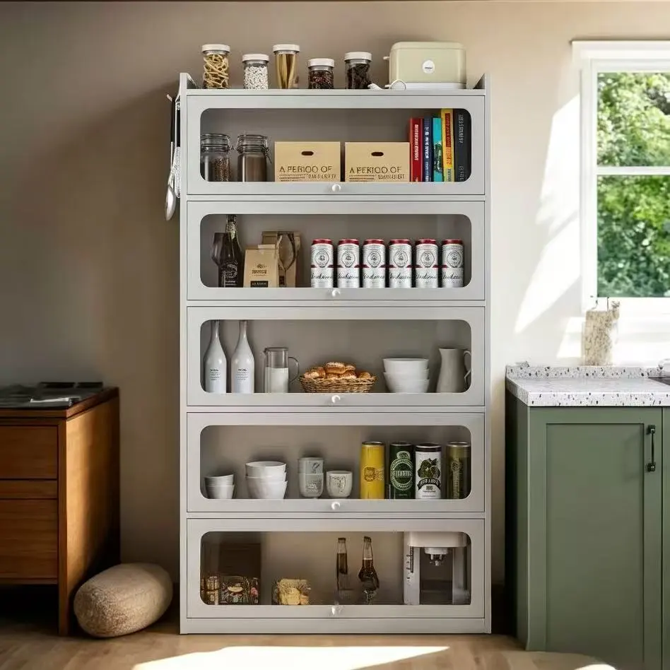 Stainless steel 5-door flip-top cabinet+Sence Image