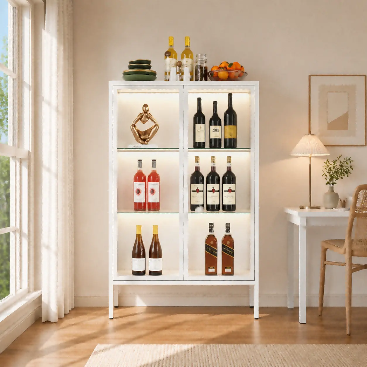 Double Door Glass Display Cabinet