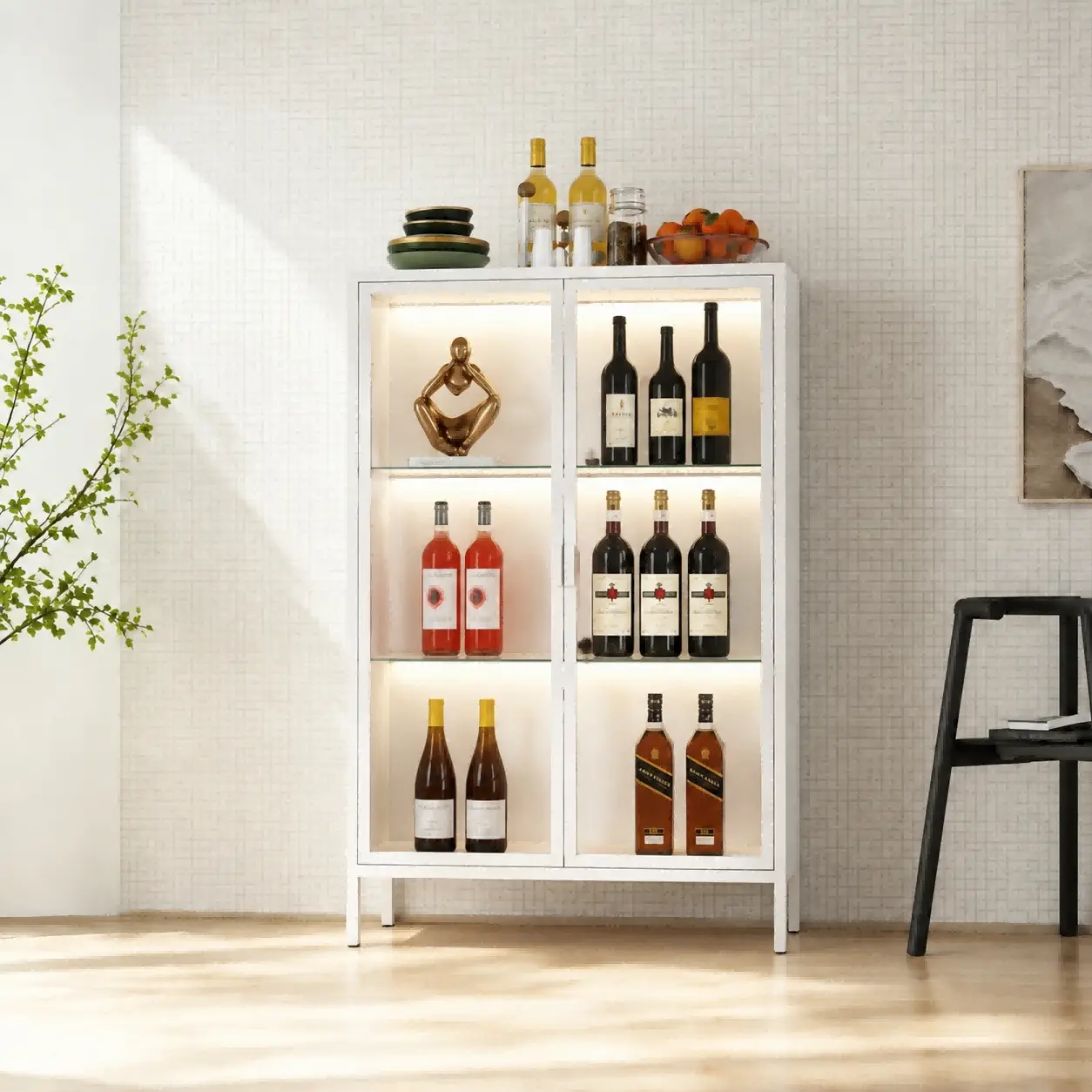 Double Door Glass Display Cabinet