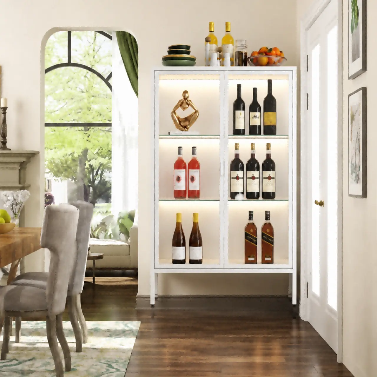 Double Door Glass Display Cabinet