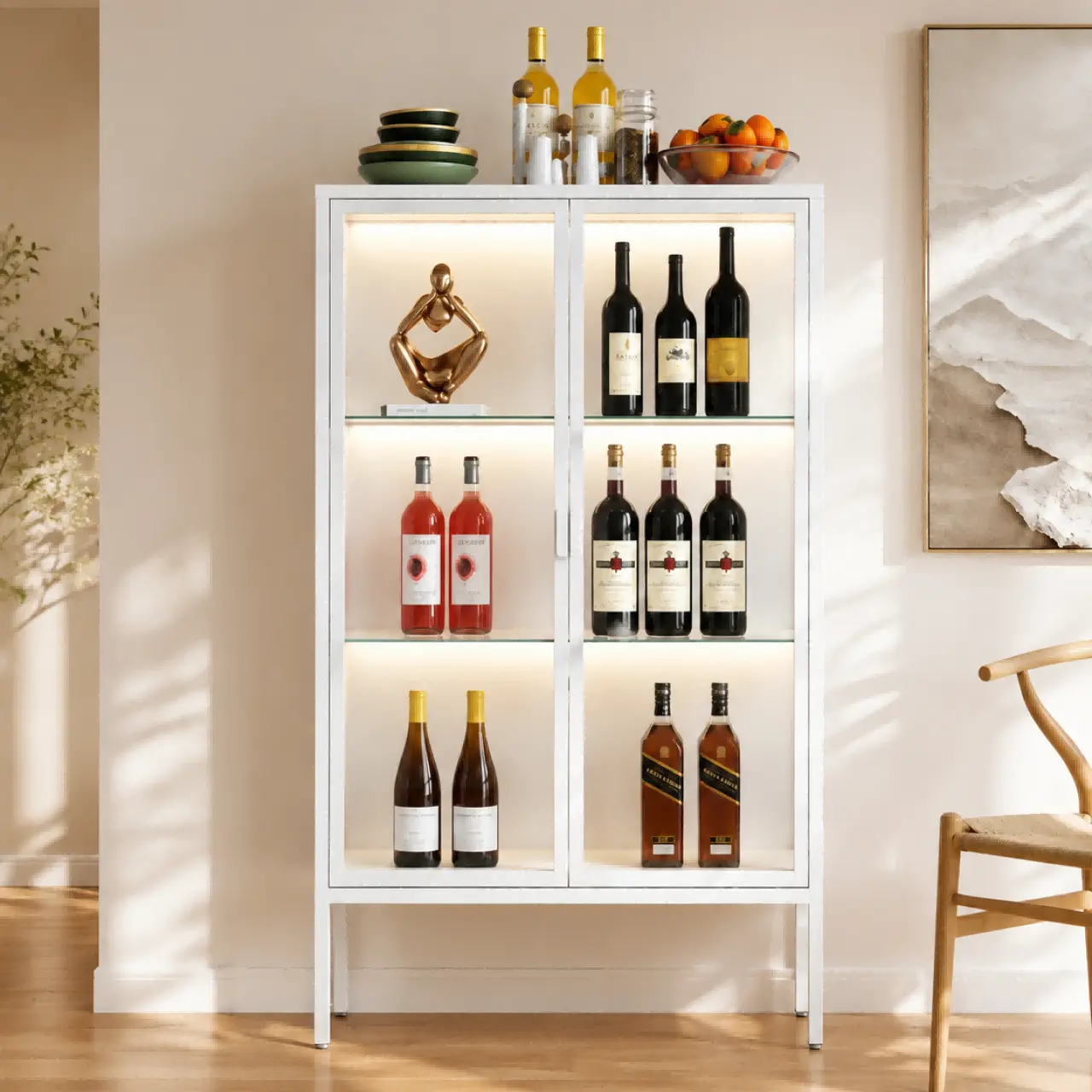 Double Door Glass Display Cabinet